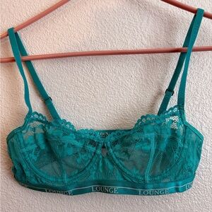 Lounge Teal Lace Bra